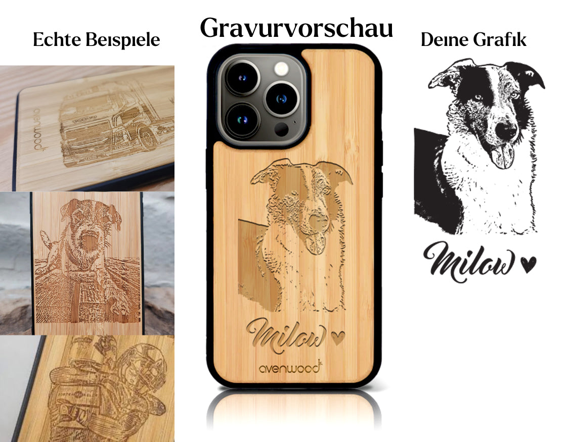 INDIVIDUELL iPhone 13 Pro Max Bambus-Kunststoff